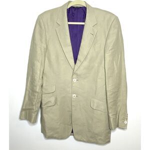 Paul Smith London Byard Tan Slim Fit Made Italy Tailored Blazer No Sz Tag